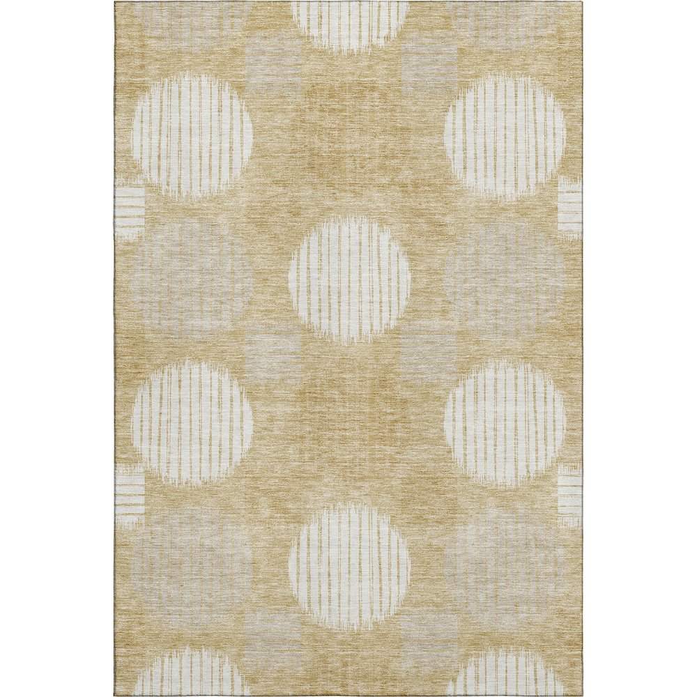Premium Machine Washable Mayfield AMF900 Gold 8' x 10' Rug. Picture 1
