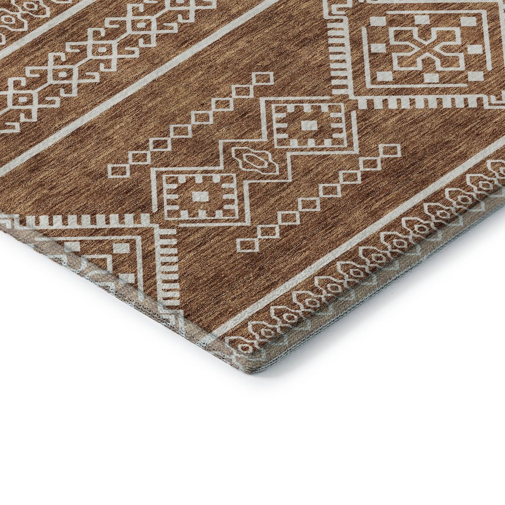 Premium Machine Washable Mayfield AMF901 Paprika 3' x 5' Rug. Picture 3