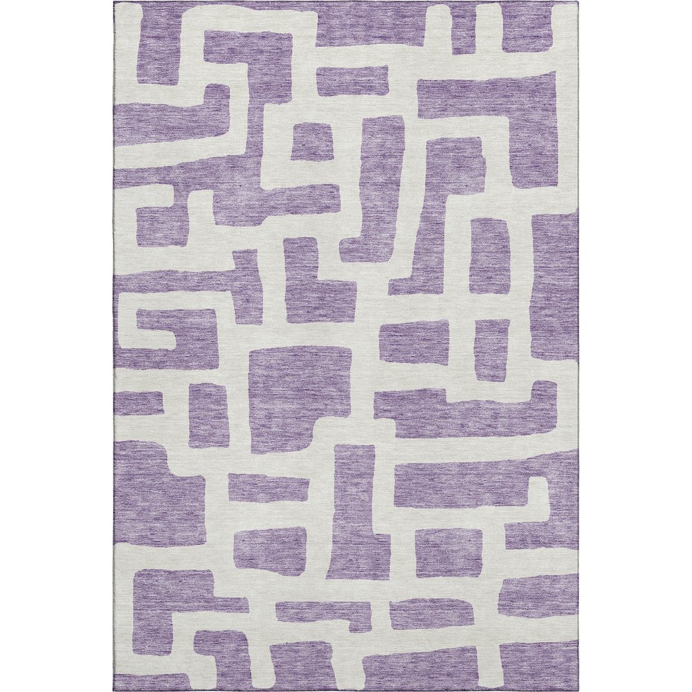 Premium Machine Washable Mayfield AMF903 Purple 8' x 10' Rug. Picture 1