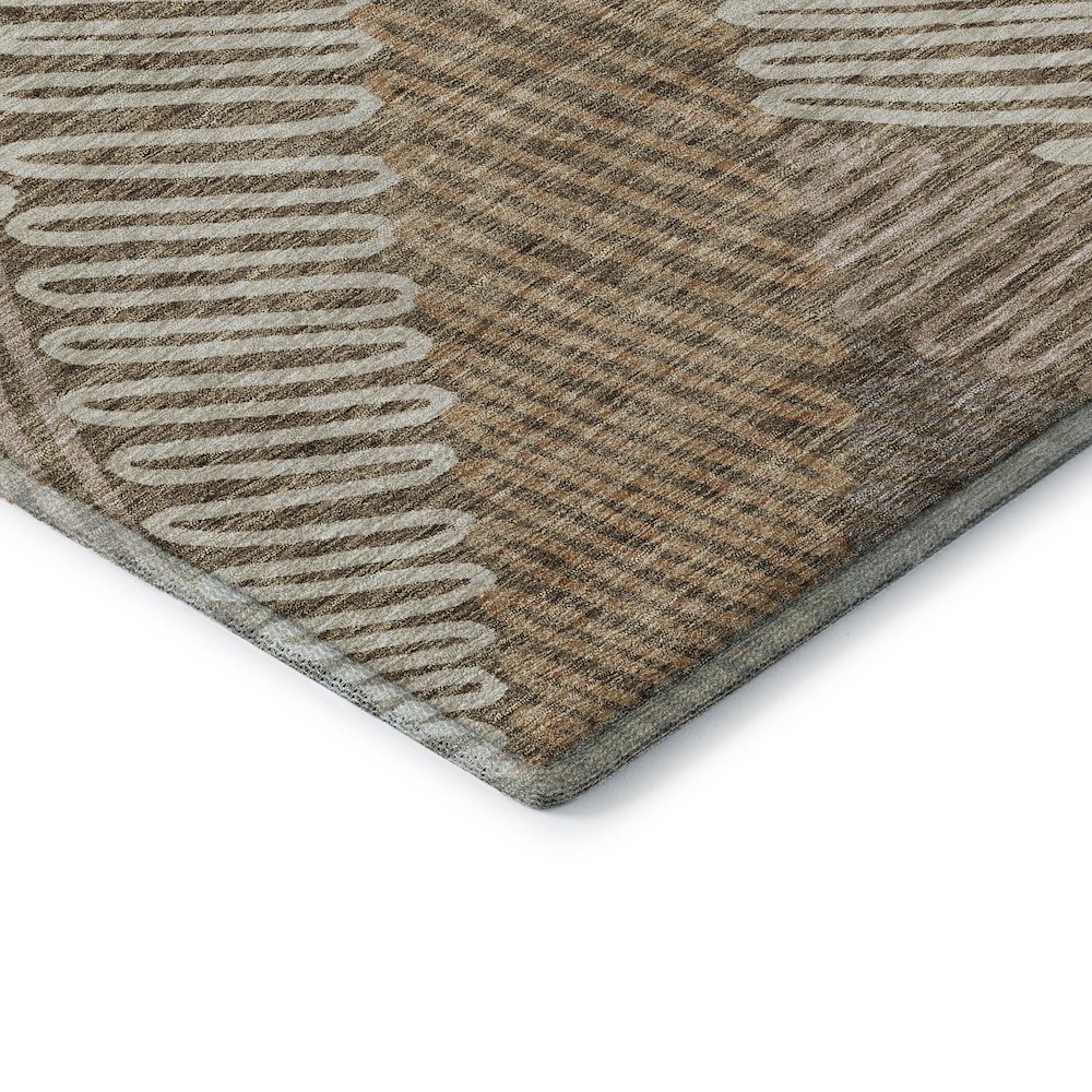 Premium Machine Washable Mayfield AMF904 Brown 3' x 5' Rug. Picture 3