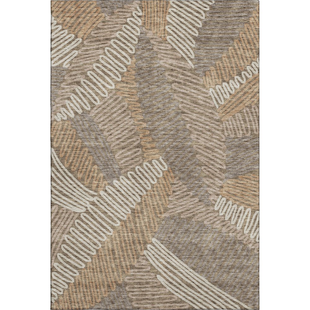 Premium Machine Washable Mayfield AMF904 Brown 8' x 10' Rug. Picture 1