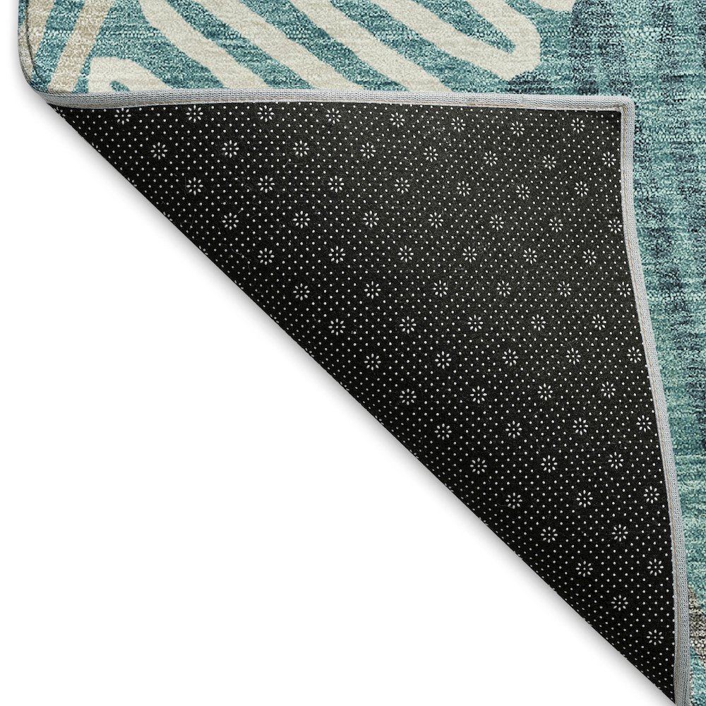 Premium Machine Washable Mayfield AMF904 Teal 3' x 5' Rug. Picture 2