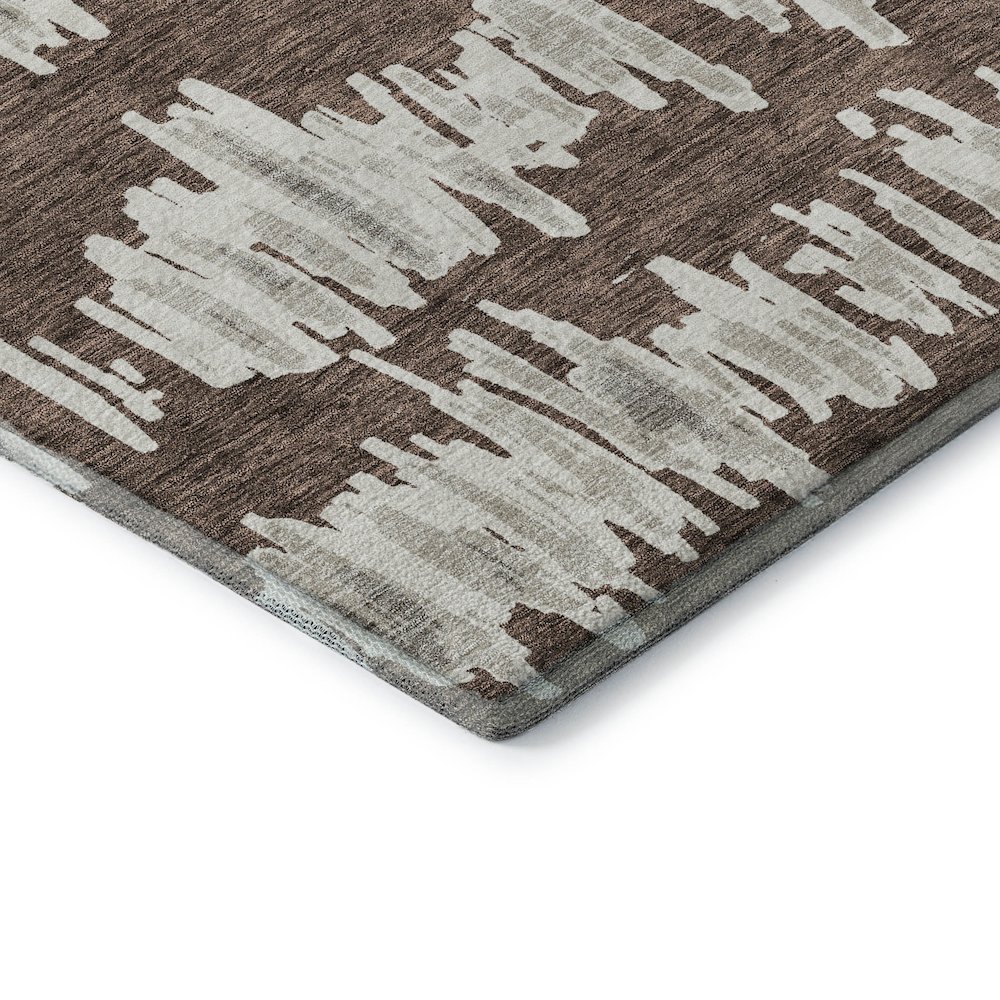 Premium Machine Washable Mayfield AMF905 Brown 3' x 5' Rug. Picture 3
