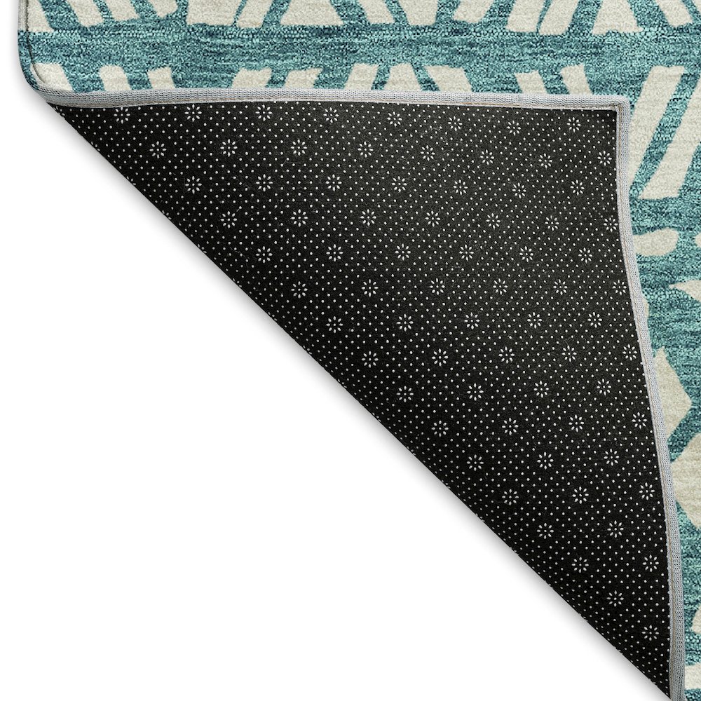 Premium Machine Washable Mayfield AMF907 Teal 3' x 5' Rug. Picture 2
