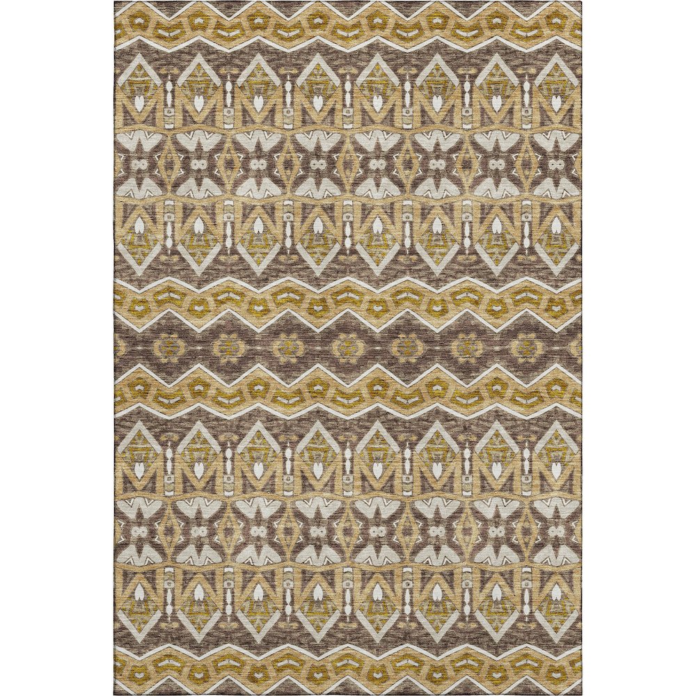 Premium Machine Washable Mayfield AMF909 Gold 8' x 10' Rug. Picture 1
