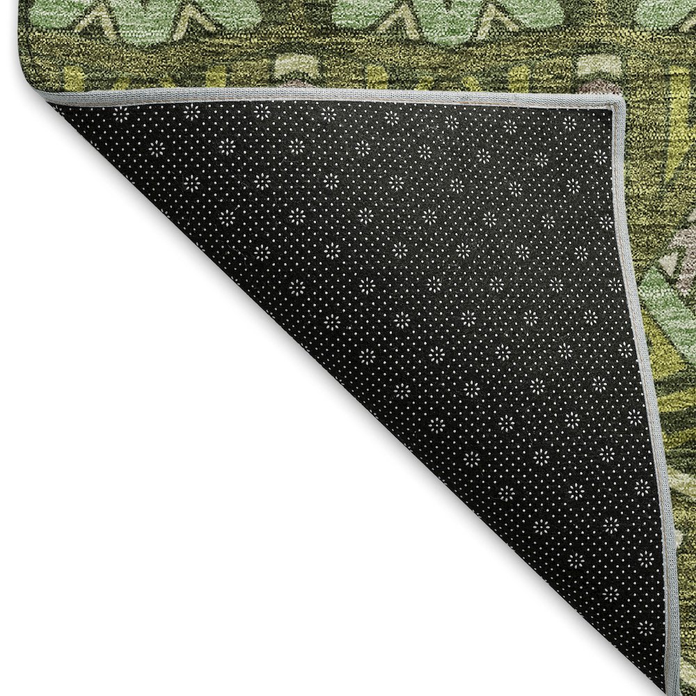 Premium Machine Washable Mayfield AMF909 Olive 3' x 5' Rug. Picture 2