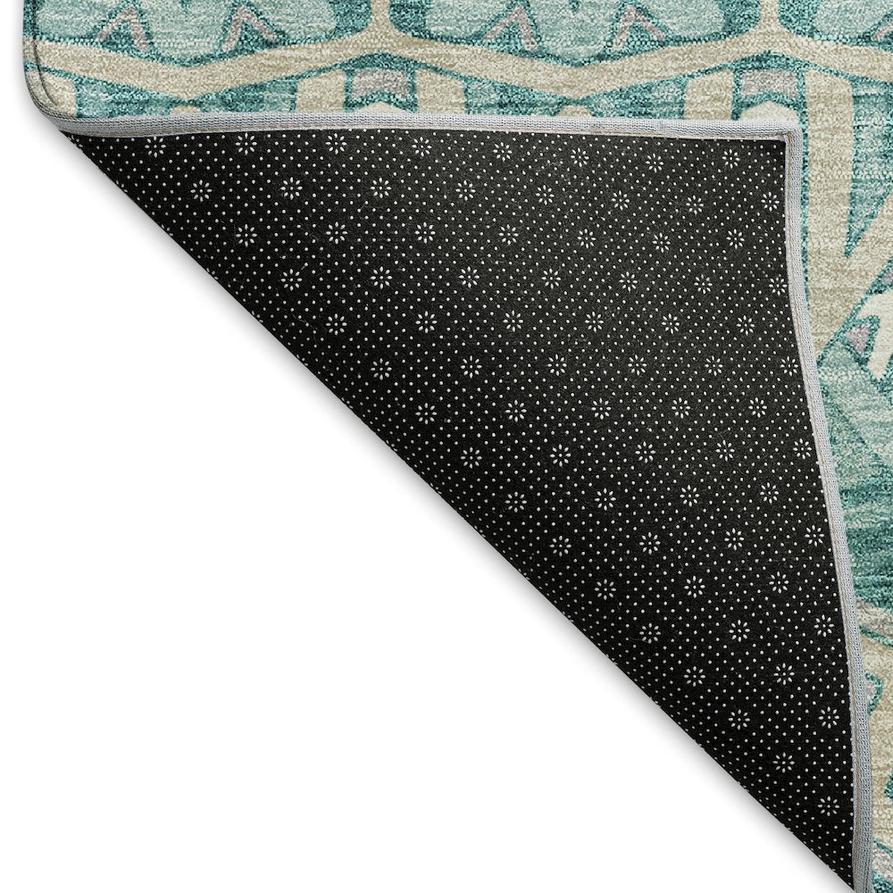 Premium Machine Washable Mayfield AMF909 Teal 3' x 5' Rug. Picture 2