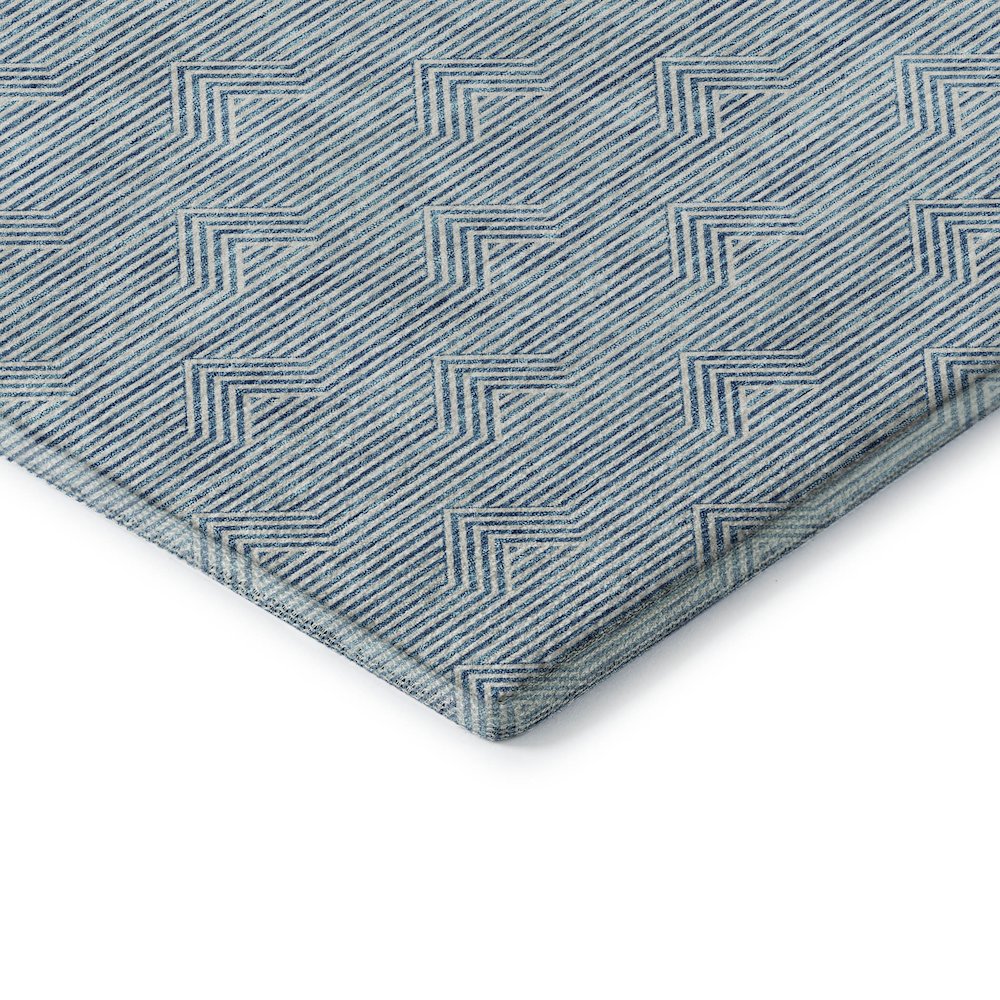 Premium Machine Washable Mayfield AMF910 Teal 3' x 5' Rug. Picture 3