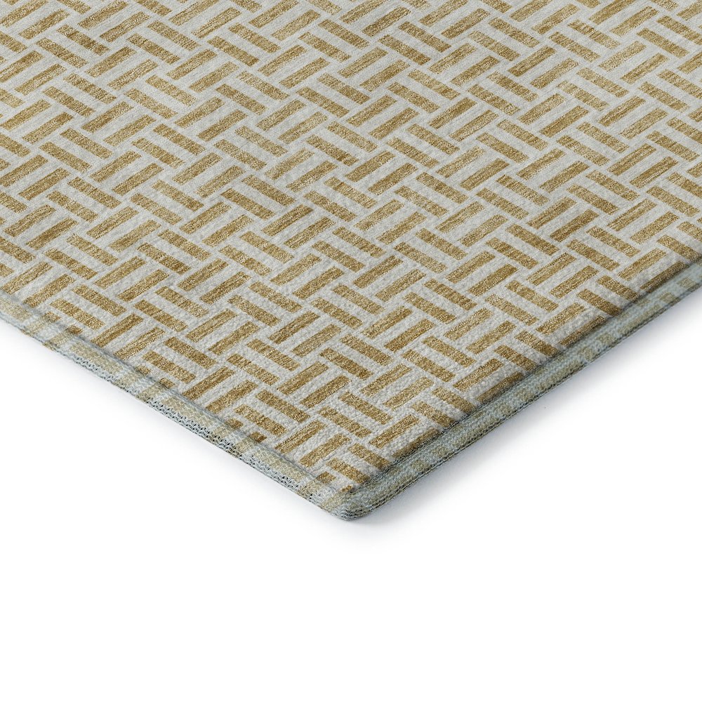 Premium Machine Washable Mayfield AMF911 Gold 3' x 5' Rug. Picture 3
