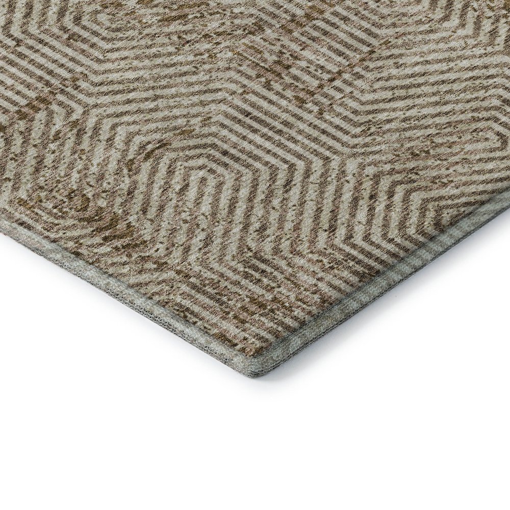 Premium Machine Washable Mayfield AMF912 Mocha 3' x 5' Rug. Picture 3