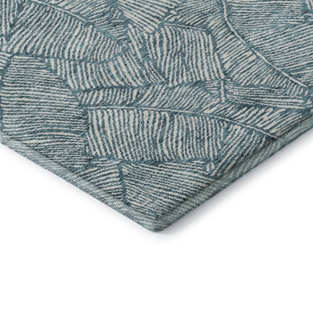 Premium Machine Washable Mayfield AMF913 Teal 3' x 5' Rug. Picture 3