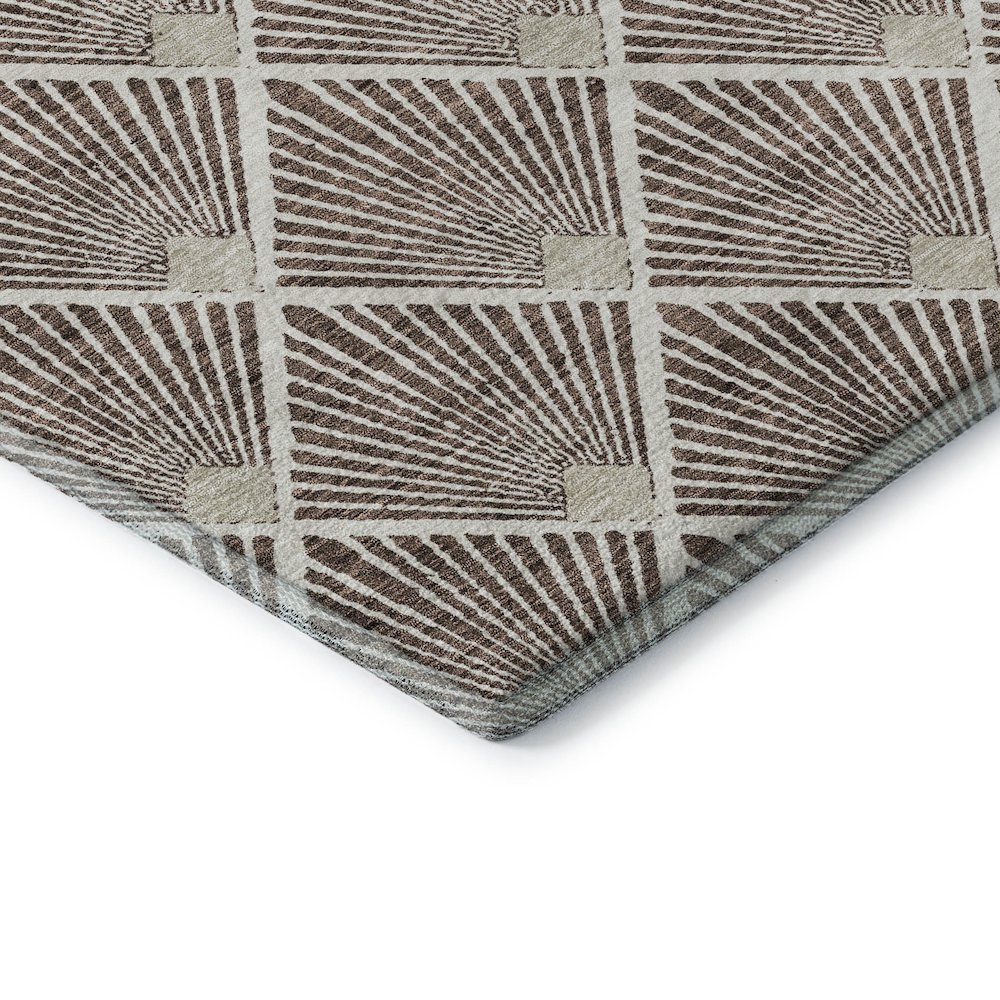 Premium Machine Washable Mayfield AMF914 Brown 3' x 5' Rug. Picture 3