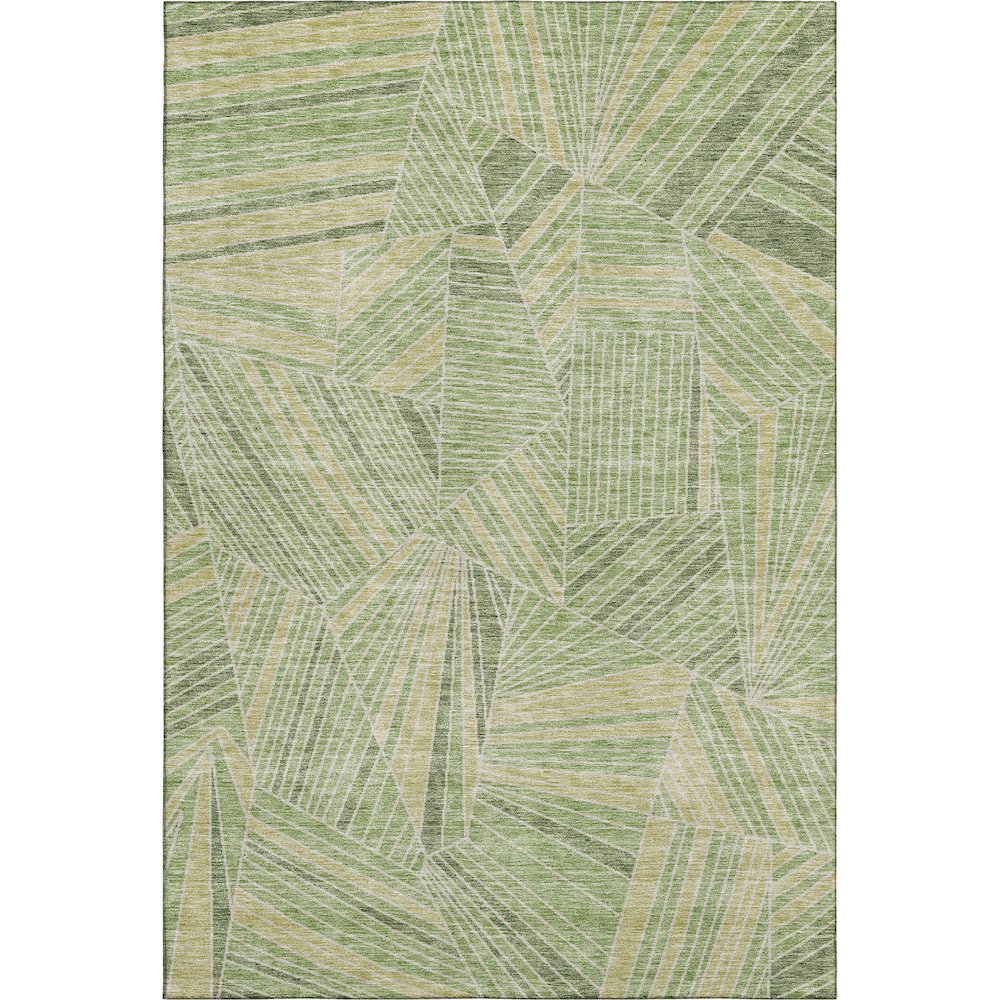 Premium Machine Washable Mayfield AMF915 Green 8' x 10' Rug. Picture 1