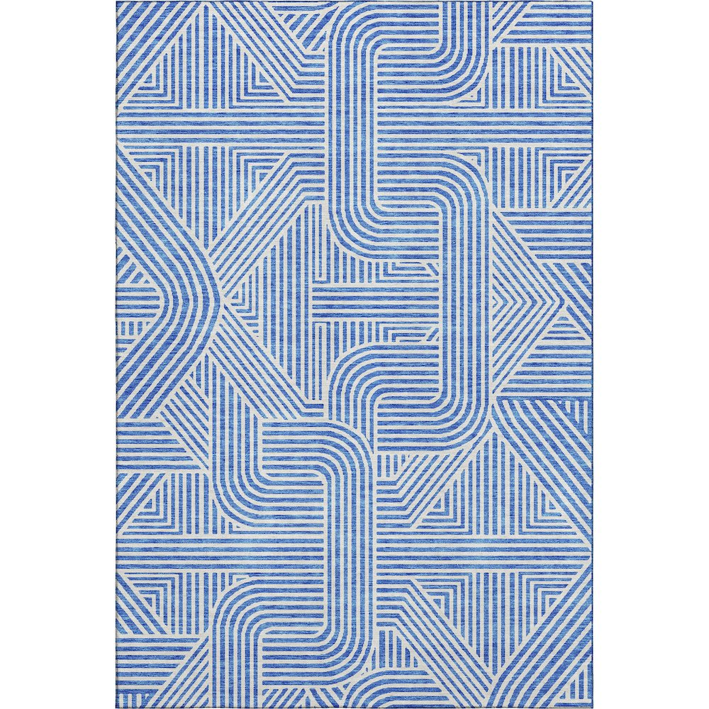Premium Machine Washable Mayfield AMF917 Blue 8' x 10' Rug. Picture 1