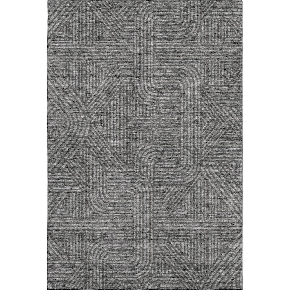 Premium Machine Washable Mayfield AMF917 Charcoal 8' x 10' Rug. Picture 1