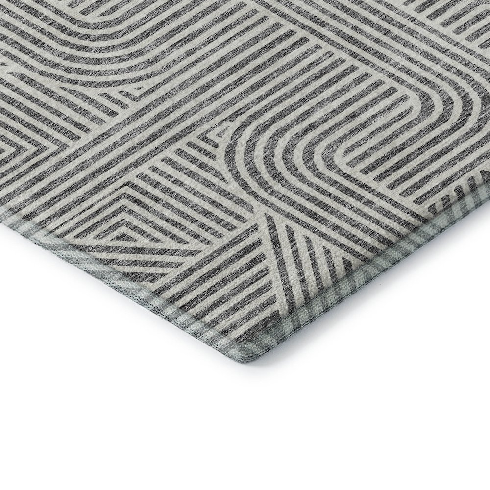 Premium Machine Washable Mayfield AMF917 Gray 3' x 5' Rug. Picture 3