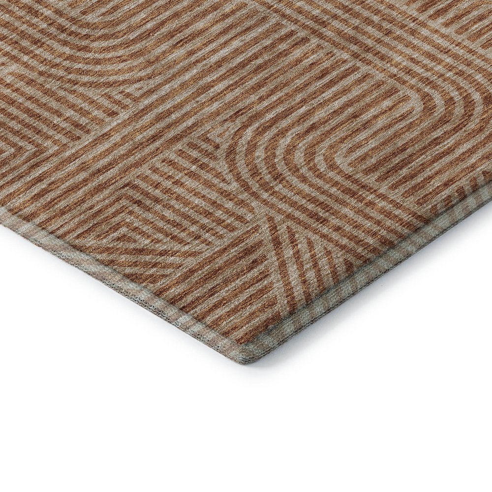 Premium Machine Washable Mayfield AMF917 Terracotta 3' x 5' Rug. Picture 3