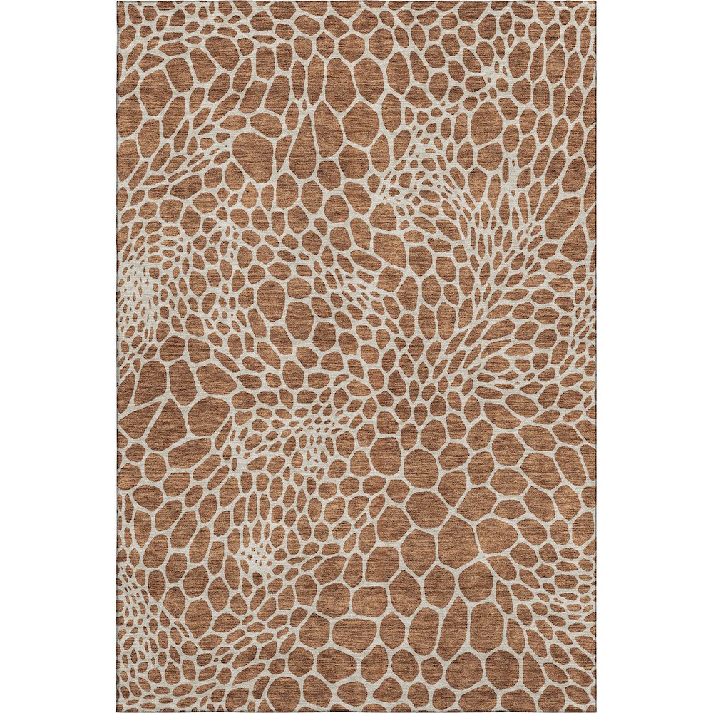 Premium Machine Washable Mayfield AMF919 Paprika 8' x 10' Rug. Picture 1