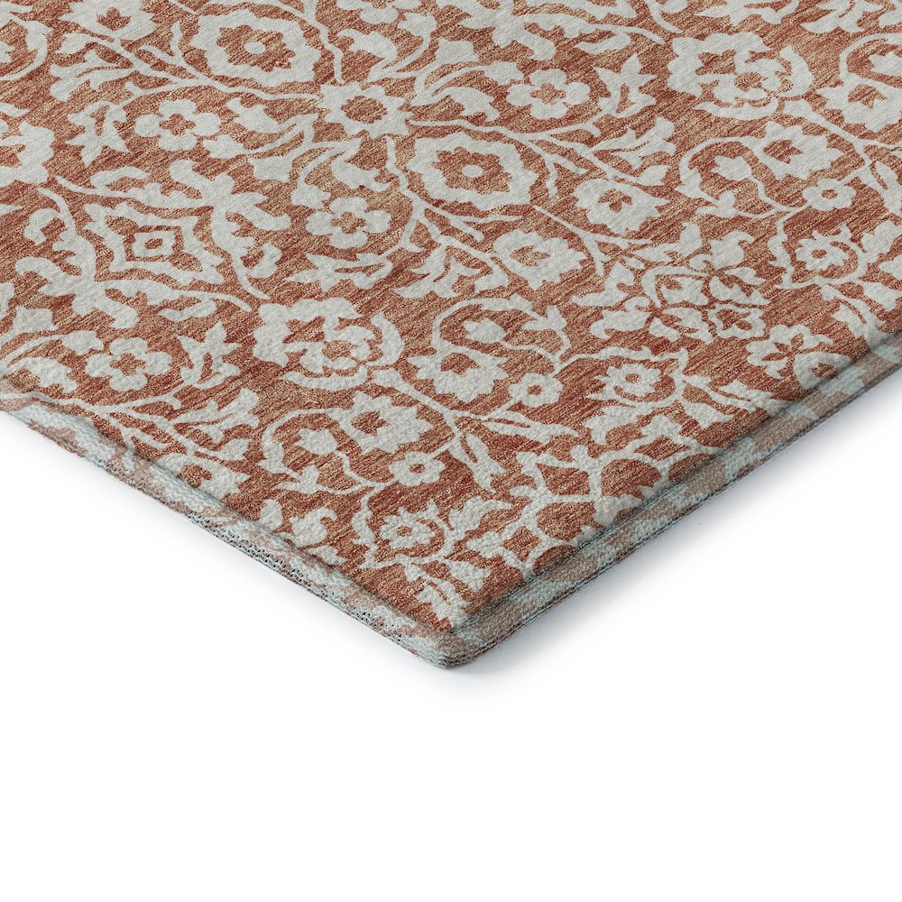 Premium Machine Washable Mayfield AMF920 Coral 3' x 5' Rug. Picture 3