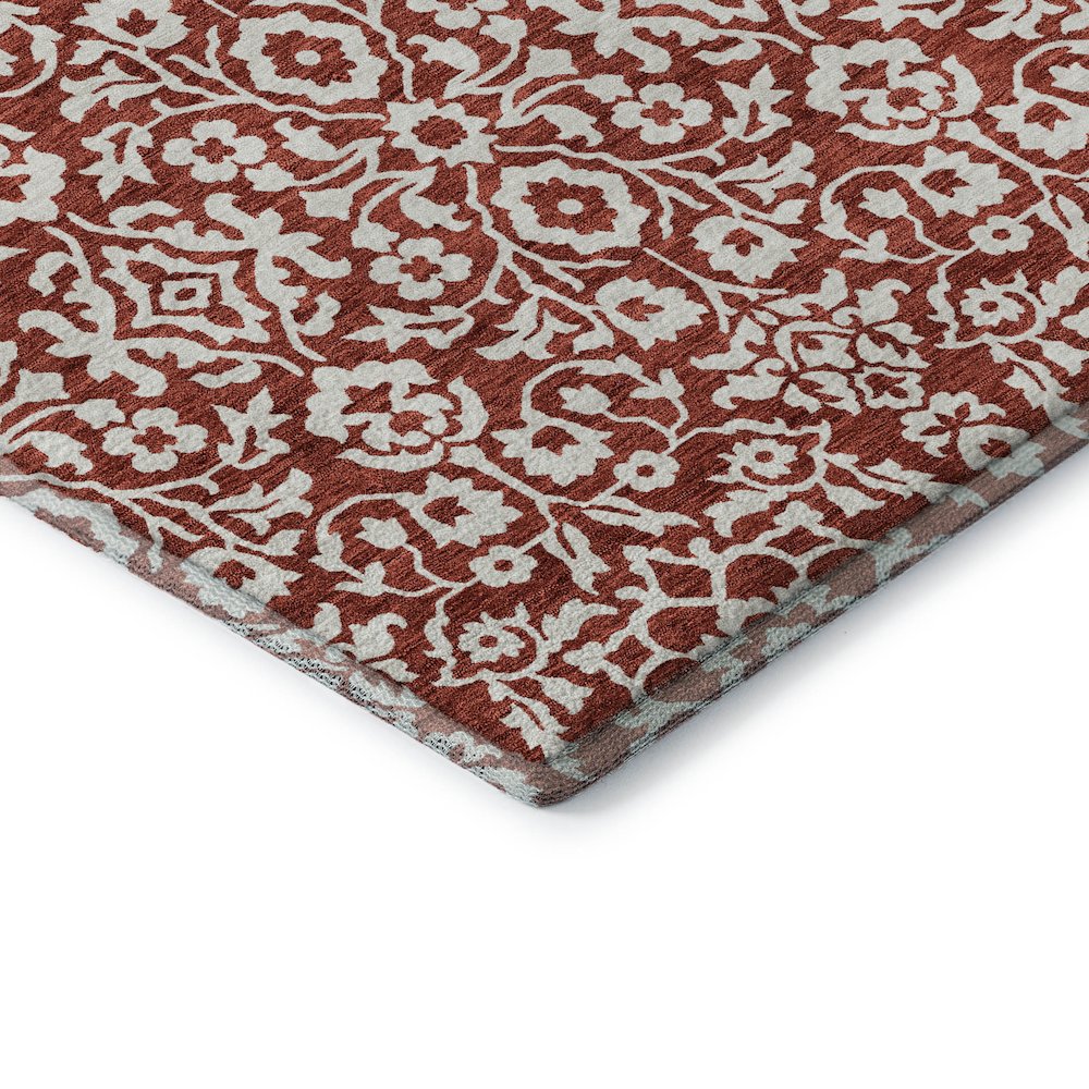 Premium Machine Washable Mayfield AMF920 Red 3' x 5' Rug. Picture 3