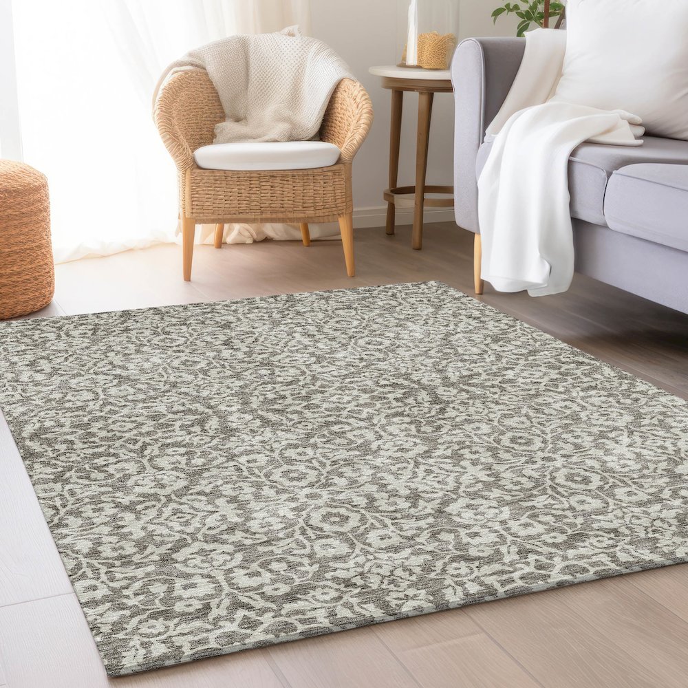 Premium Machine Washable Mayfield AMF920 Taupe 8' x 10' Rug. Picture 5