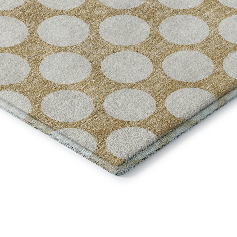 Premium Machine Washable Mayfield AMF921 Gold 3' x 5' Rug. Picture 3