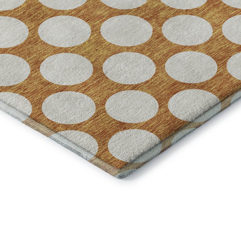 Premium Machine Washable Mayfield AMF921 Orange 3' x 5' Rug. Picture 3