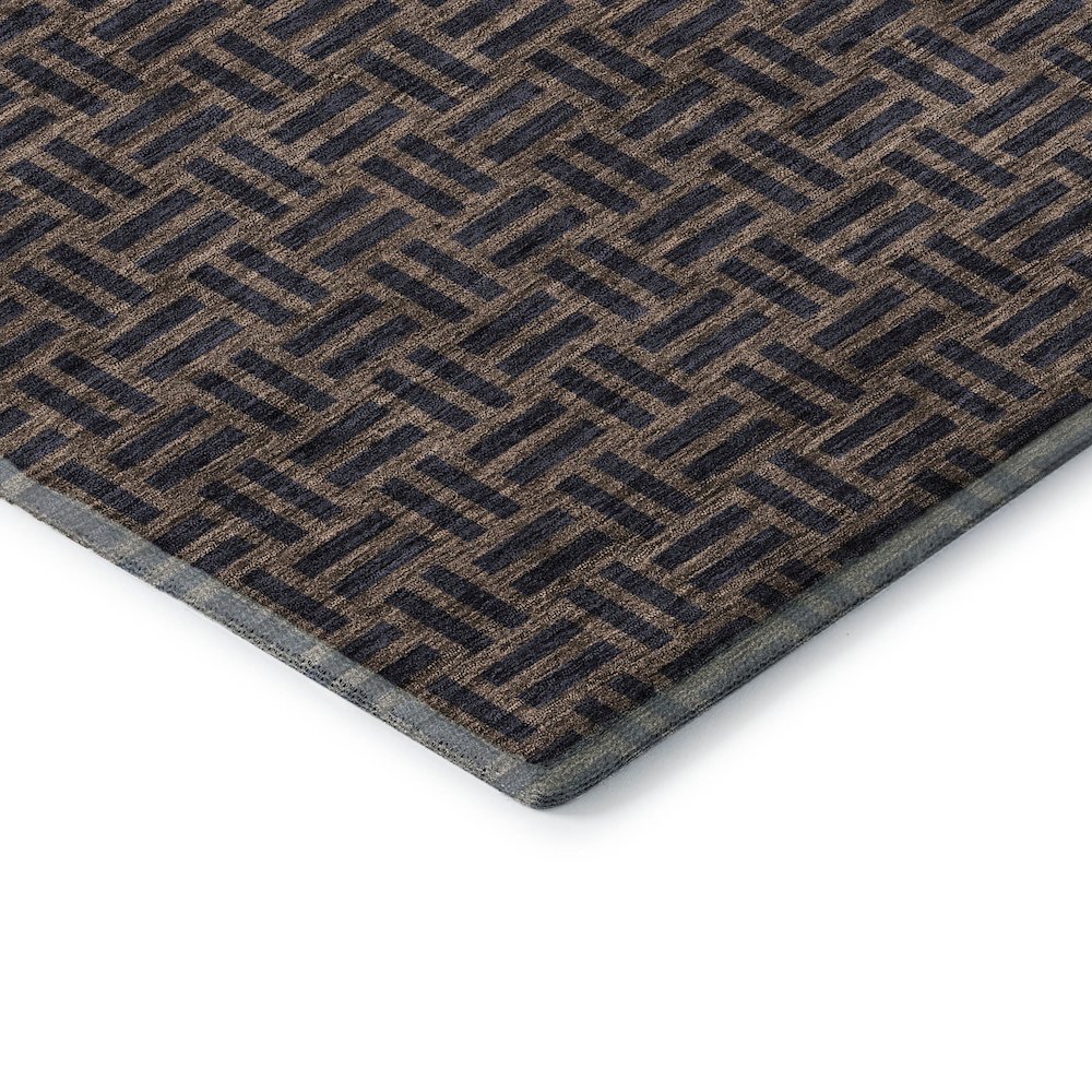Premium Machine Washable Mayfield AMF925 Chocolate 3' x 5' Rug. Picture 3