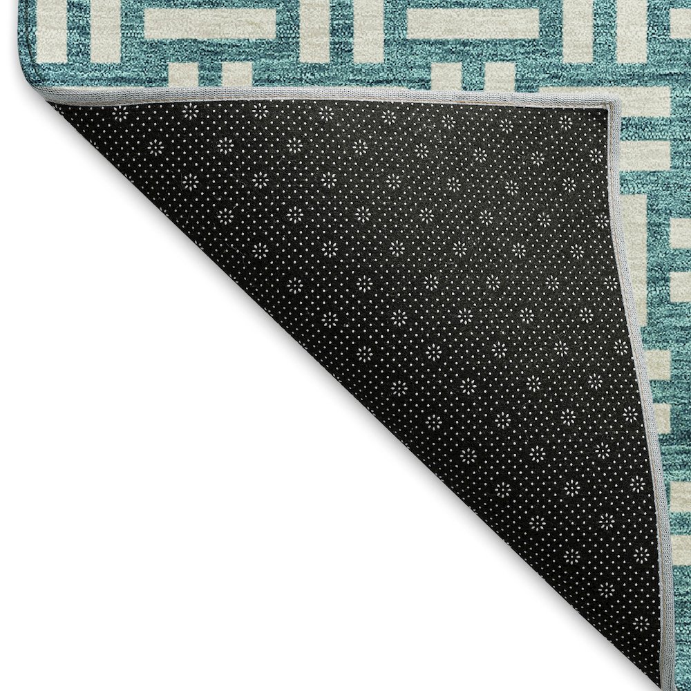 Premium Machine Washable Mayfield AMF925 Teal 3' x 5' Rug. Picture 2