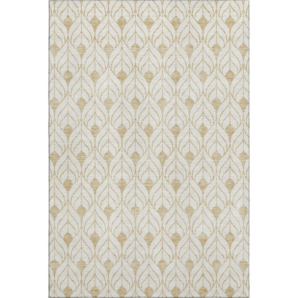 Premium Machine Washable Mayfield AMF927 Gold 8' x 10' Rug. Picture 1