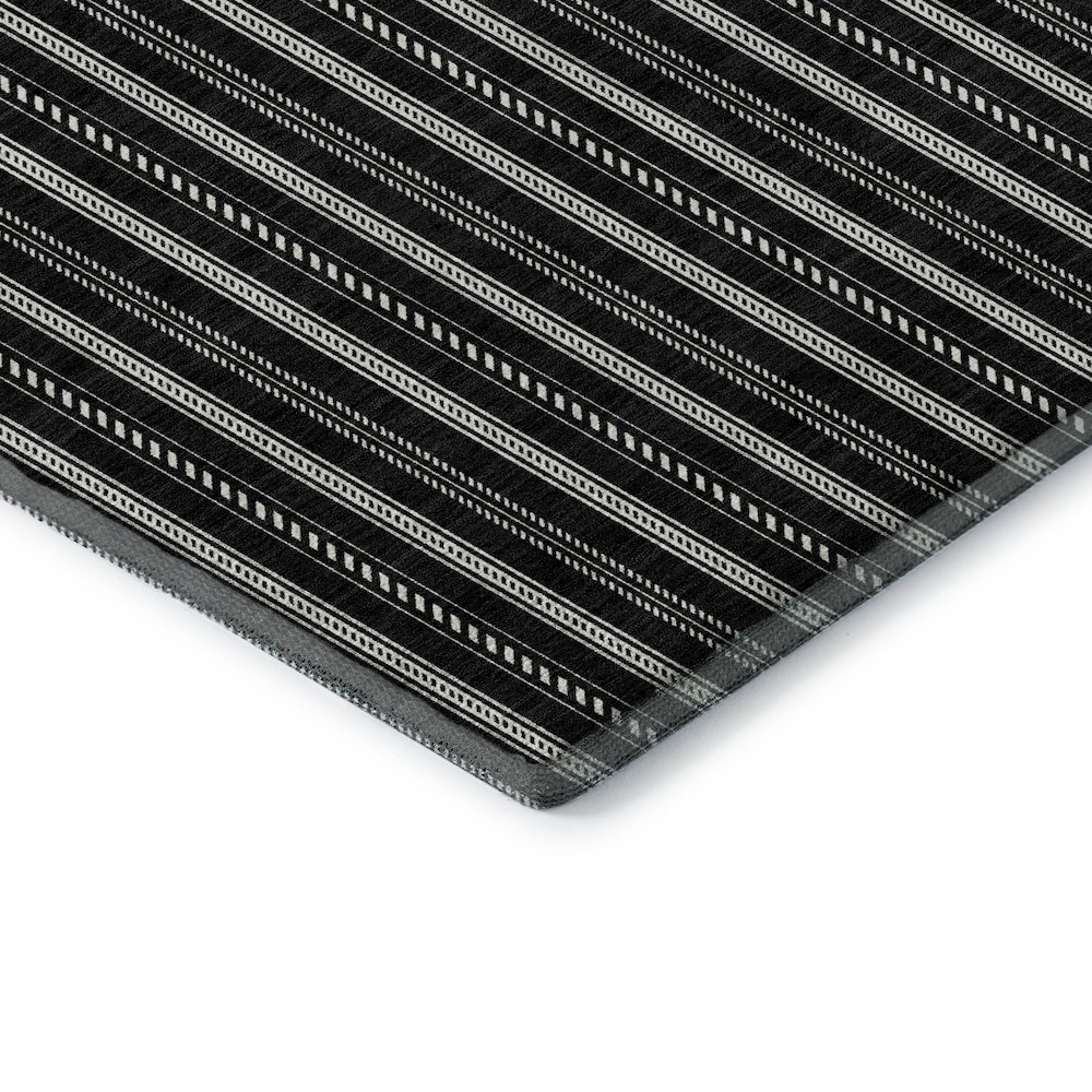 Premium Machine Washable Mayfield AMF929 Black 3' x 5' Rug. Picture 3