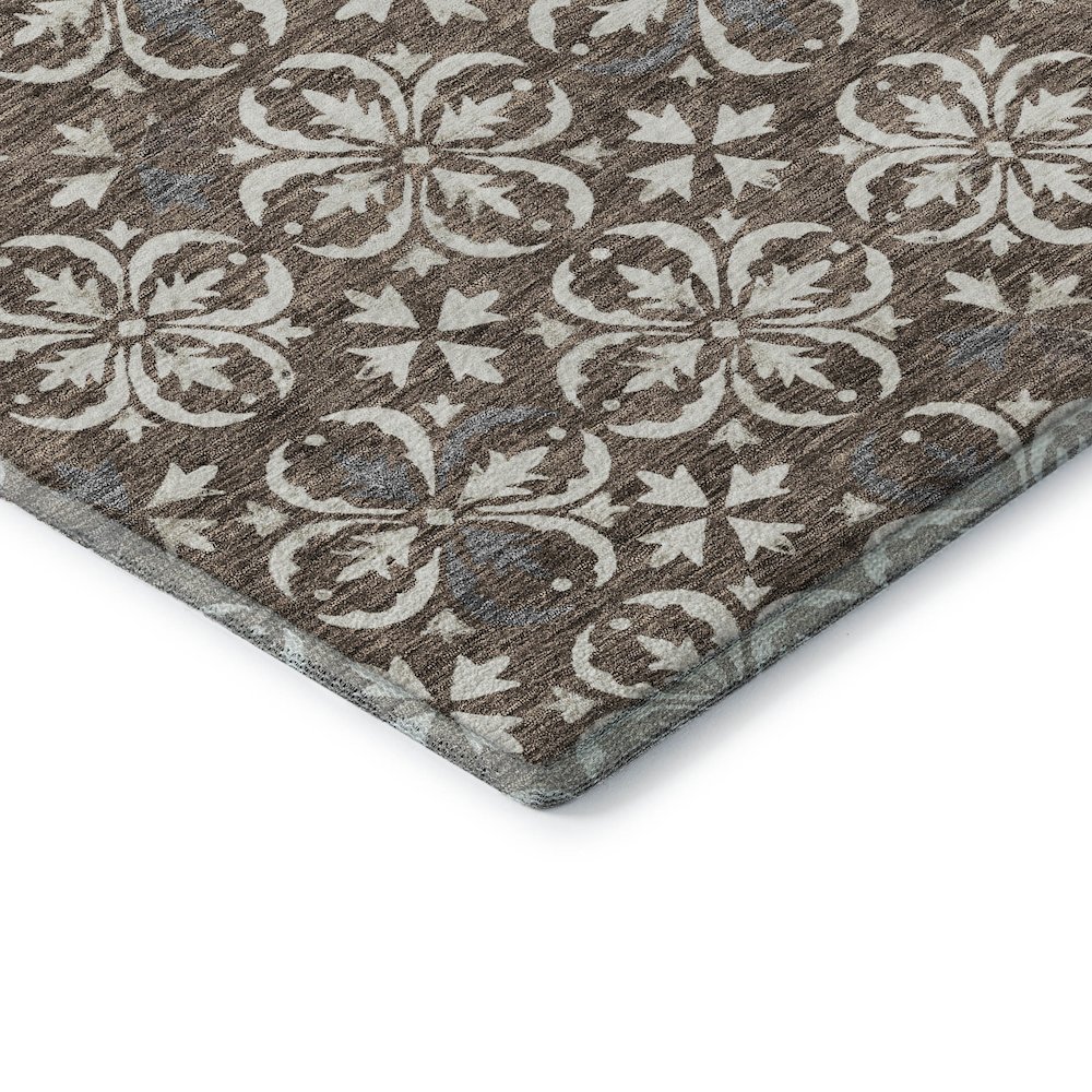 Premium Machine Washable Mayfield AMF930 Brown 3' x 5' Rug. Picture 3