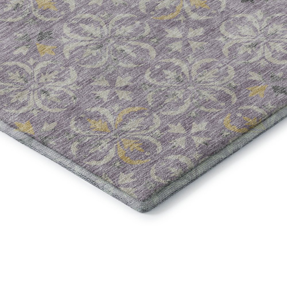 Premium Machine Washable Mayfield AMF930 Lavender 3' x 5' Rug. Picture 3