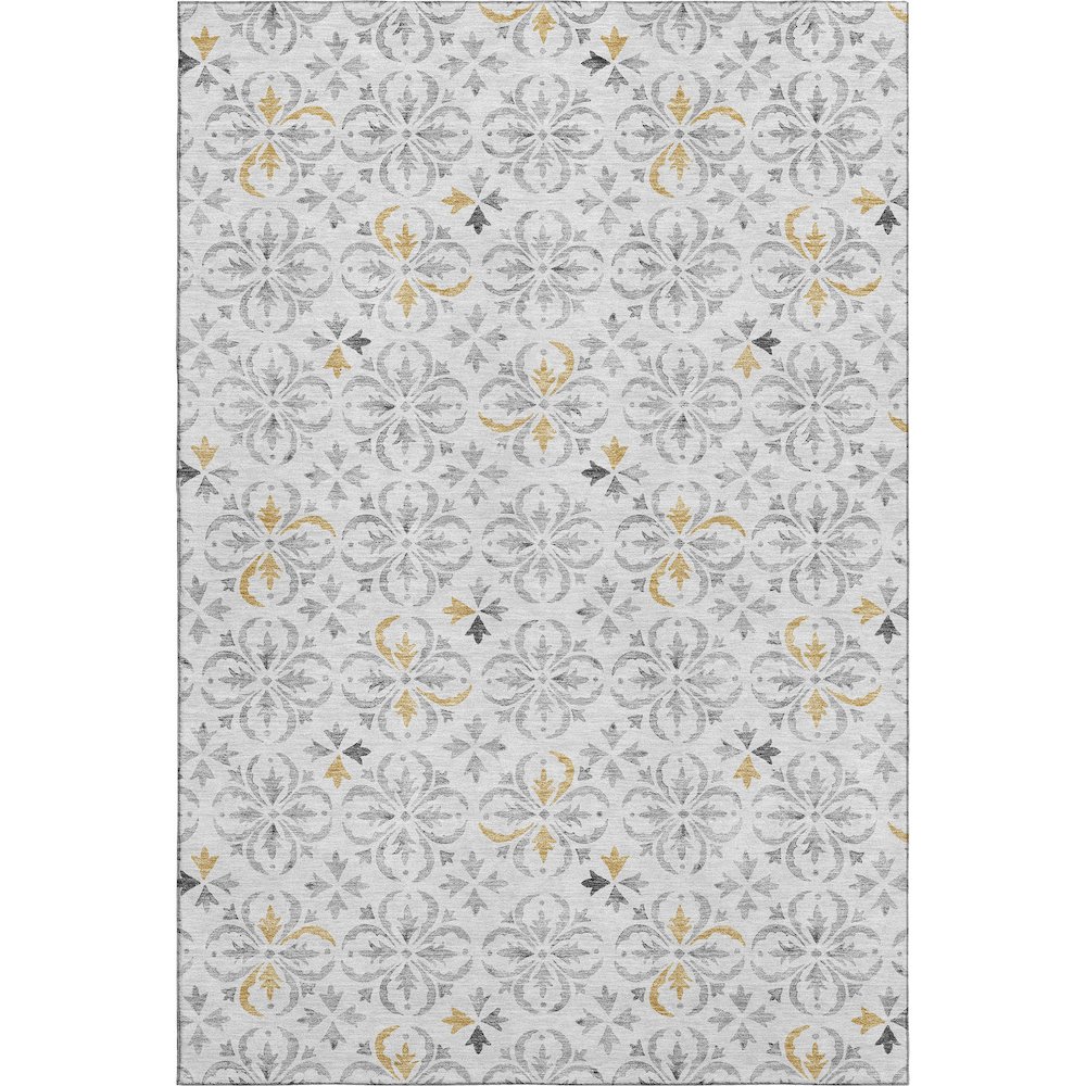 Premium Machine Washable Mayfield AMF930 Silver 8' x 10' Rug. Picture 1