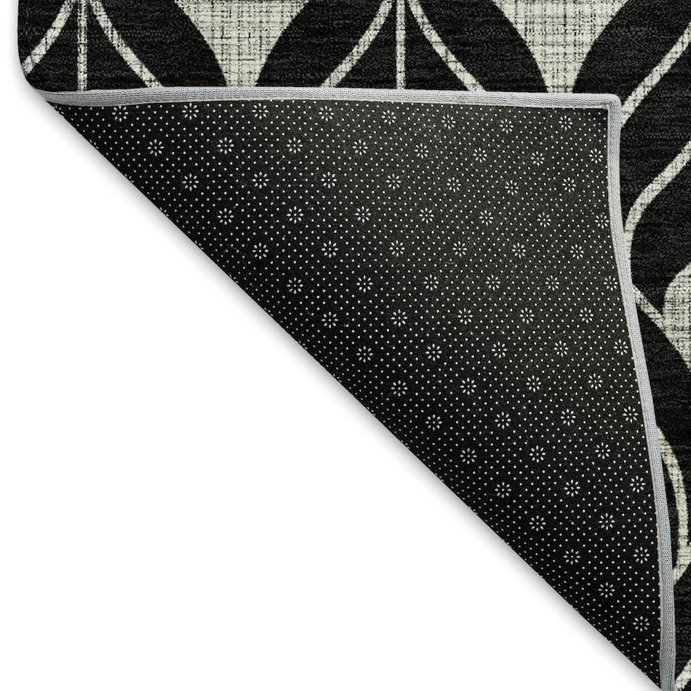Premium Machine Washable Mayfield AMF931 Black 3' x 5' Rug. Picture 2
