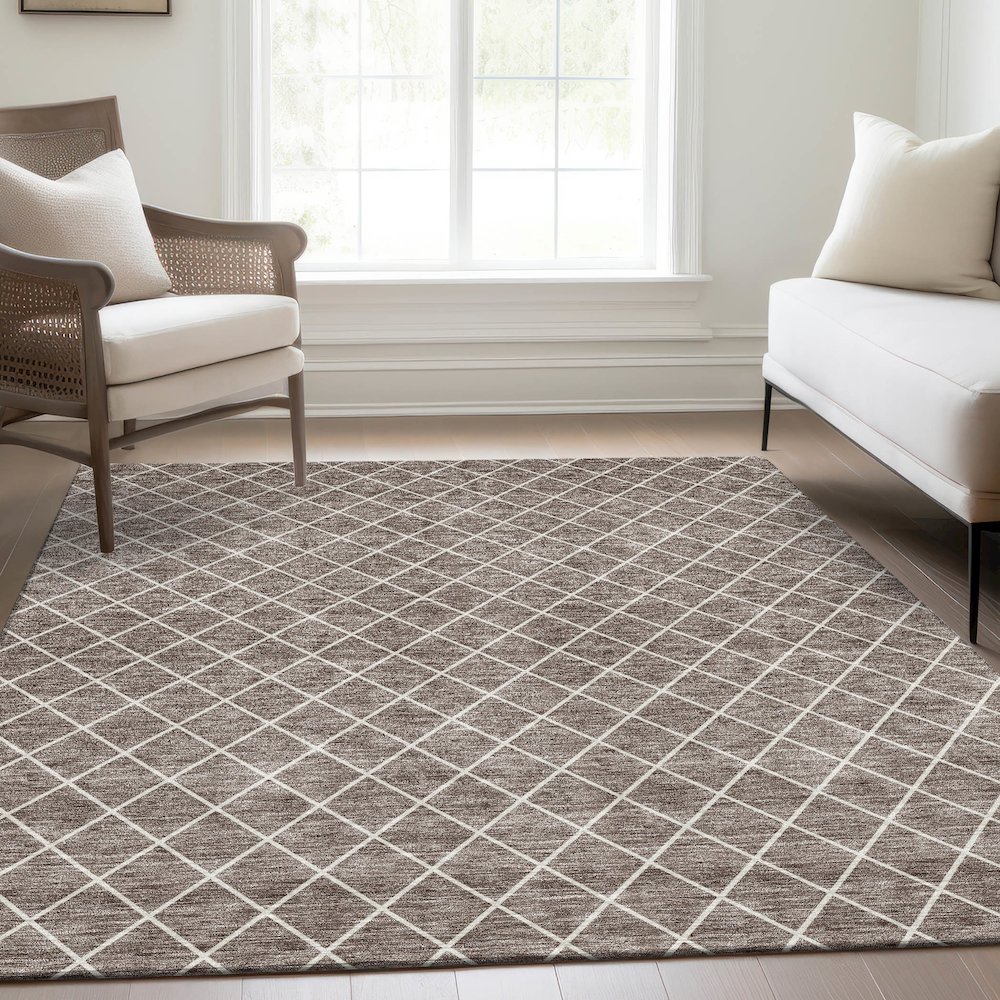 Premium Machine Washable Mayfield AMF932 Taupe 8' x 10' Rug. Picture 6