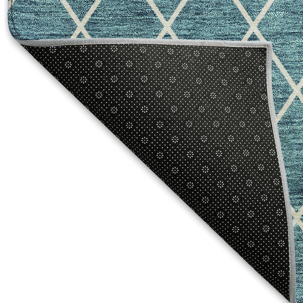 Premium Machine Washable Mayfield AMF932 Teal 3' x 5' Rug. Picture 2