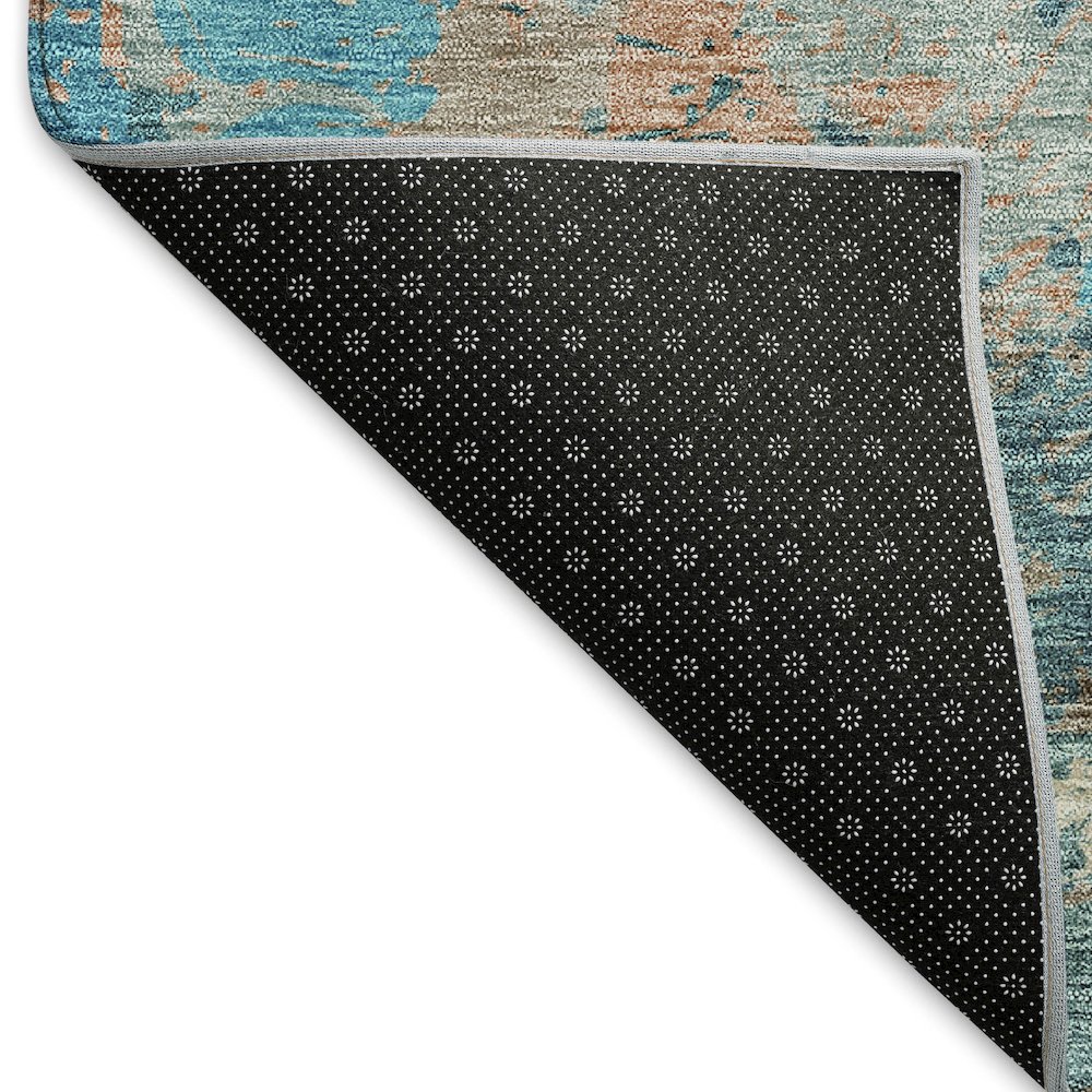 Premium Machine Washable Mayfield AMF936 Teal 3' x 5' Rug. Picture 2