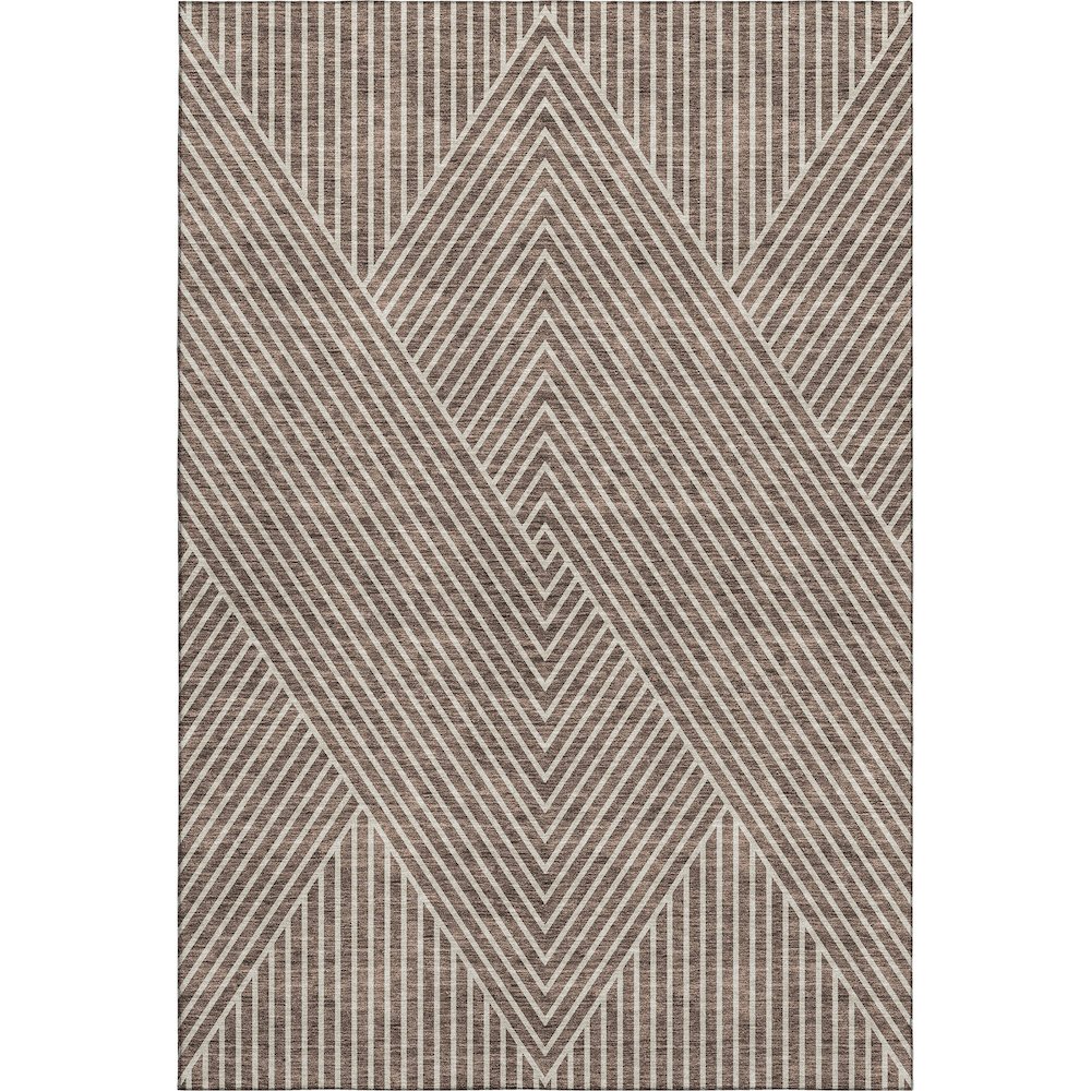 Premium Machine Washable Mayfield AMF937 Brown 8' x 10' Rug. Picture 1