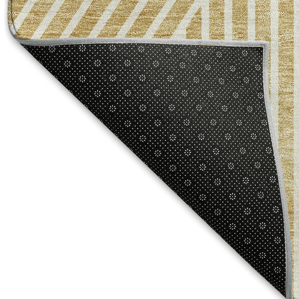 Premium Machine Washable Mayfield AMF937 Gold 3' x 5' Rug. Picture 2