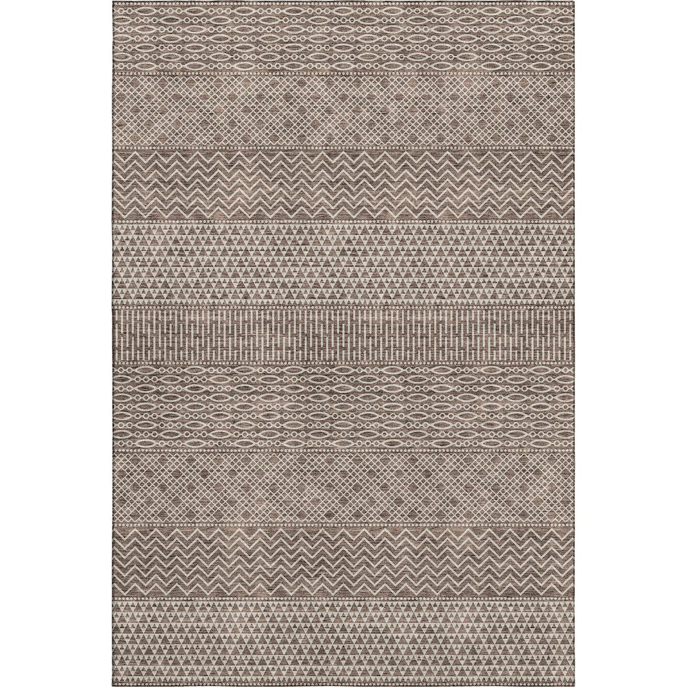 Premium Machine Washable Mayfield AMF939 Brown 8' x 10' Rug. Picture 1