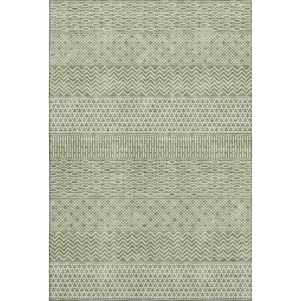 Premium Machine Washable Mayfield AMF939 Green 8' x 10' Rug. Picture 1