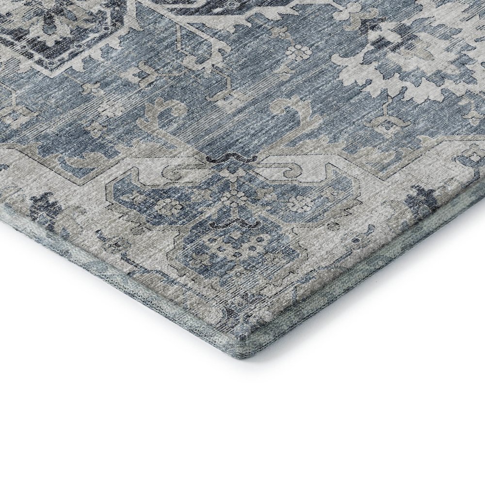 Premium Machine Washable Mayfield  Blue 3' x 5' Rug. Picture 3