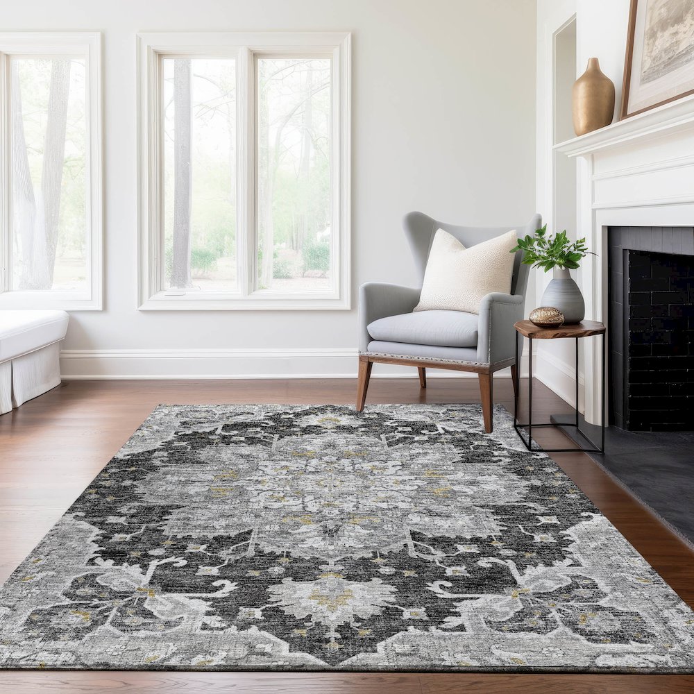 Premium Machine Washable Mayfield  Shadow 8' x 10' Rug. Picture 6