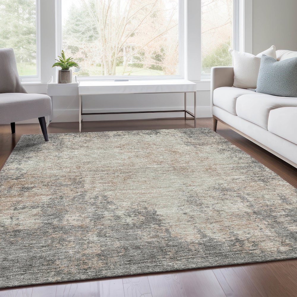 Premium Machine Washable Mayfield AMF940 Taupe 8' x 10' Rug. Picture 6