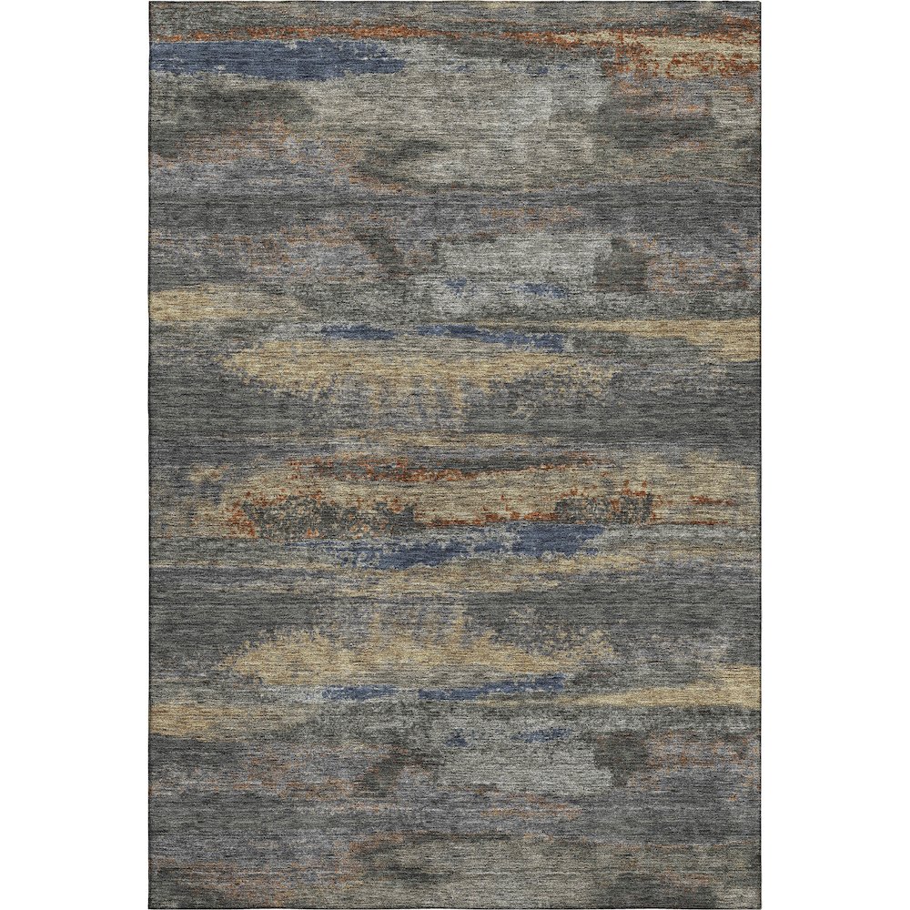 Premium Machine Washable Mayfield AMF942 Graphite 8' x 10' Rug. Picture 1