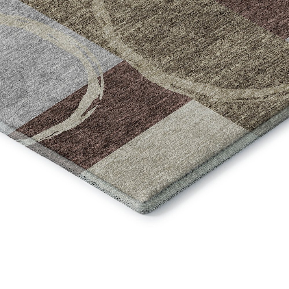 Premium Machine Washable Mayfield AMF943 Brown 3' x 5' Rug. Picture 3
