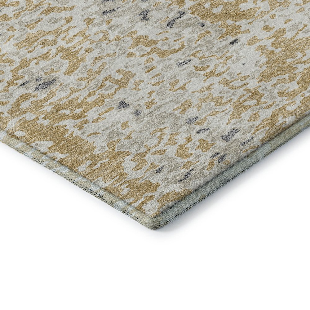 Premium Machine Washable Mayfield AMF944 Gold 3' x 5' Rug. Picture 3