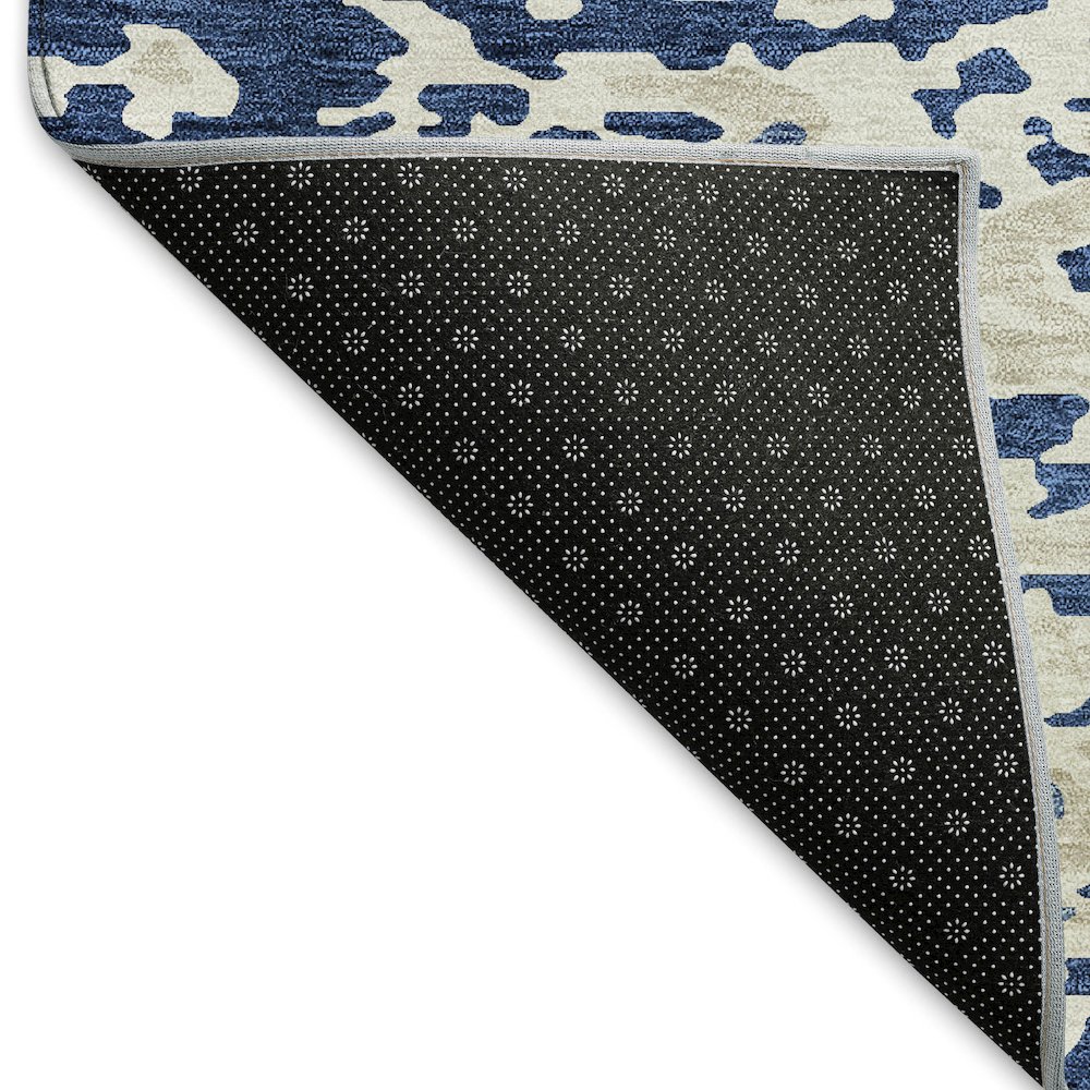 Premium Machine Washable Mayfield AMF944 Navy 3' x 5' Rug. Picture 2