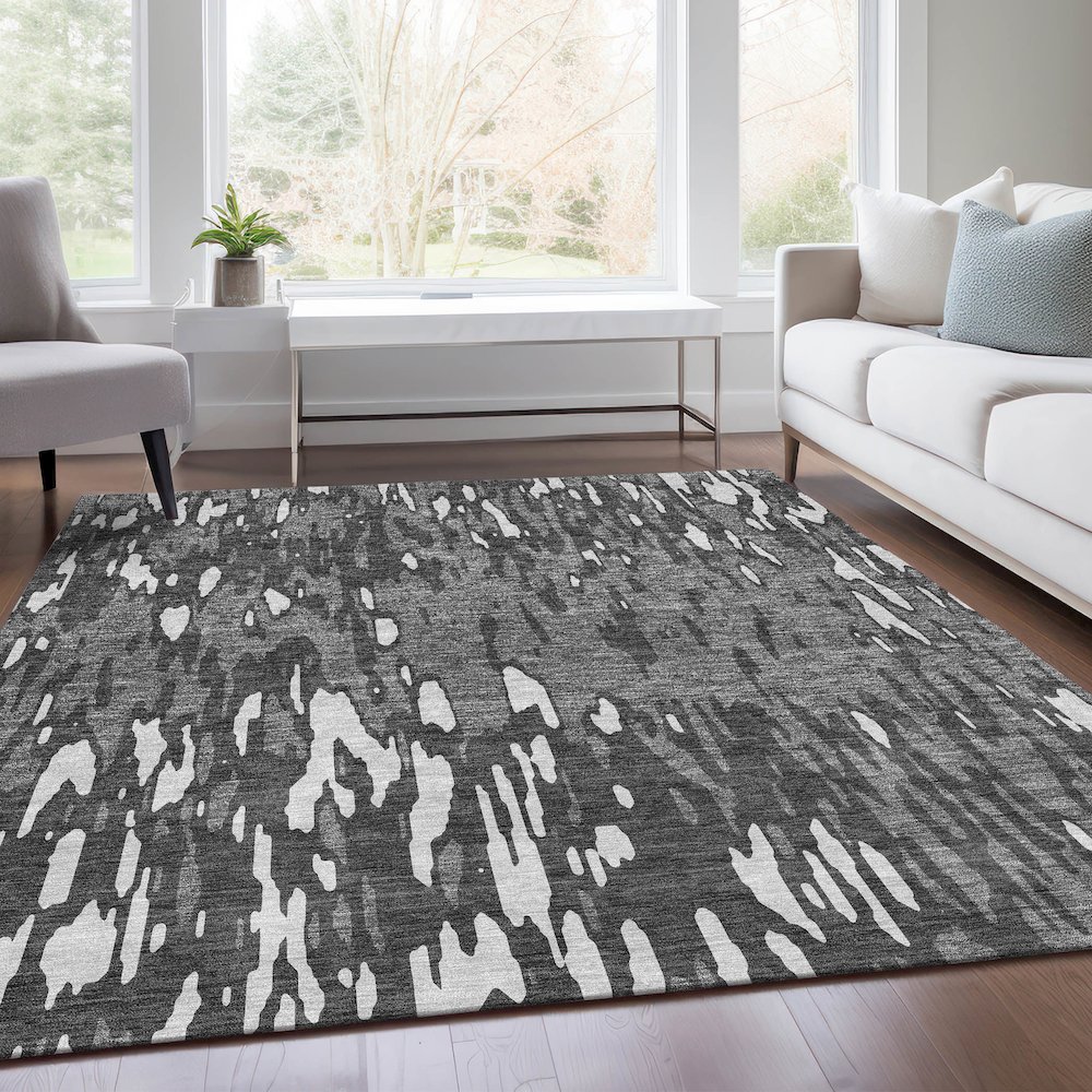 Premium Machine Washable Mayfield AMF945 Gray 8' x 10' Rug. Picture 6